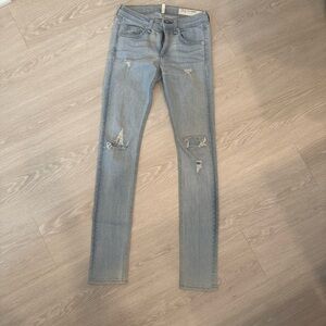 Rag & Bone Light Blue Distressed Jeans
